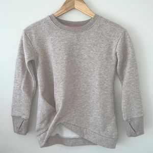 Girls All In Motion Twist Front Crewneck Sweatshirt - M